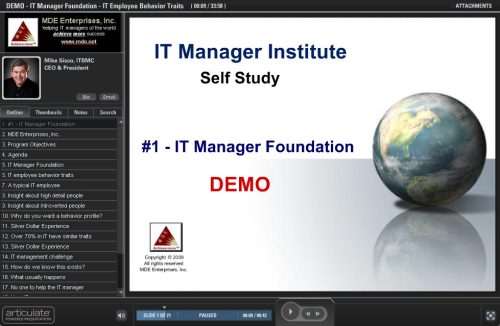 it manager institute self study