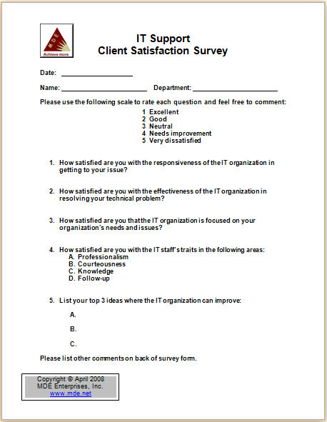 IT Support Survey