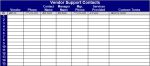 Vendor Contact List