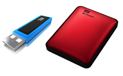 storage_flash drive and backup drives